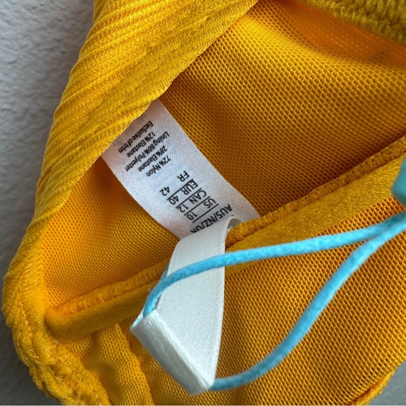 Sea Level Australia Cross Front MULTIFIT Cup Bikini Top Swimsuit Orange NWT - Picture 10 of 16